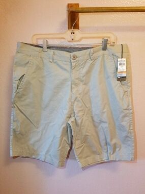 Burnside Chino Short Mens Sz 34 Tan Beige Flat Front